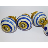 Conjunto de 6 botones de porcelana - Lote 6