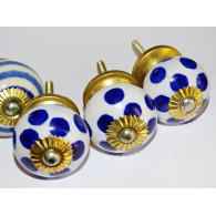 Lot de 6 boutons en porcelaine - Lot 6