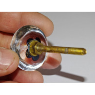 Furniture handle Transparent black flower