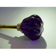 Poignée de meuble transparente violette