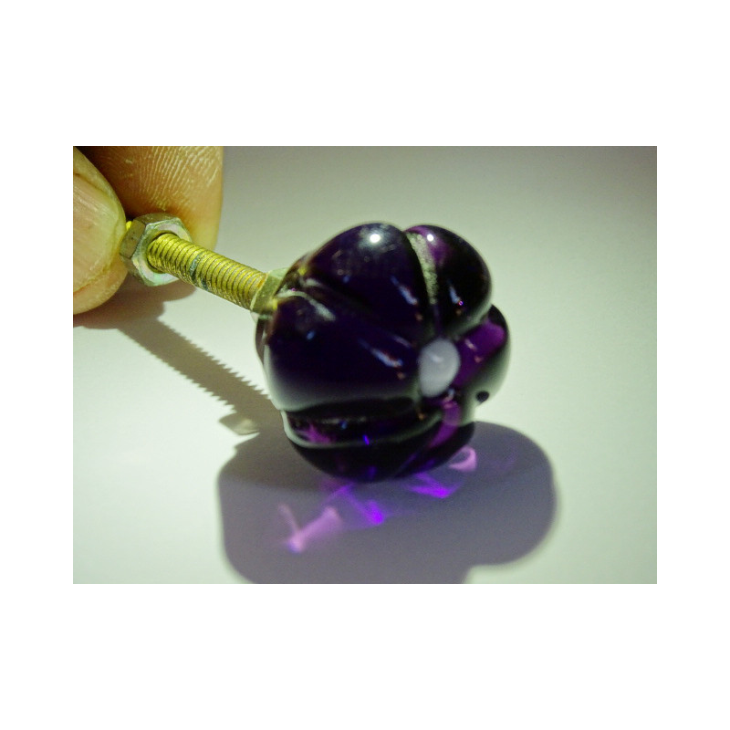 Furniture handle transparent purple
