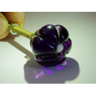 Poignée de meuble transparente violette