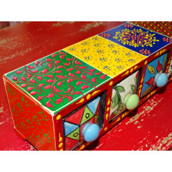 Tea or spices box 4 ceramic drawers N ° 6