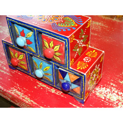 Tee- oder Gewürzbox 5 Keramikschubladen N ° 5
