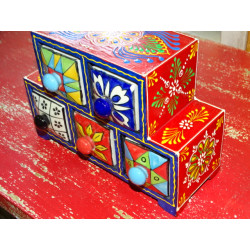 Tea or spices box 5 ceramic drawers N ° 7