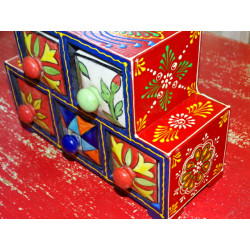Tea or spices box 5 ceramic drawers N ° 10