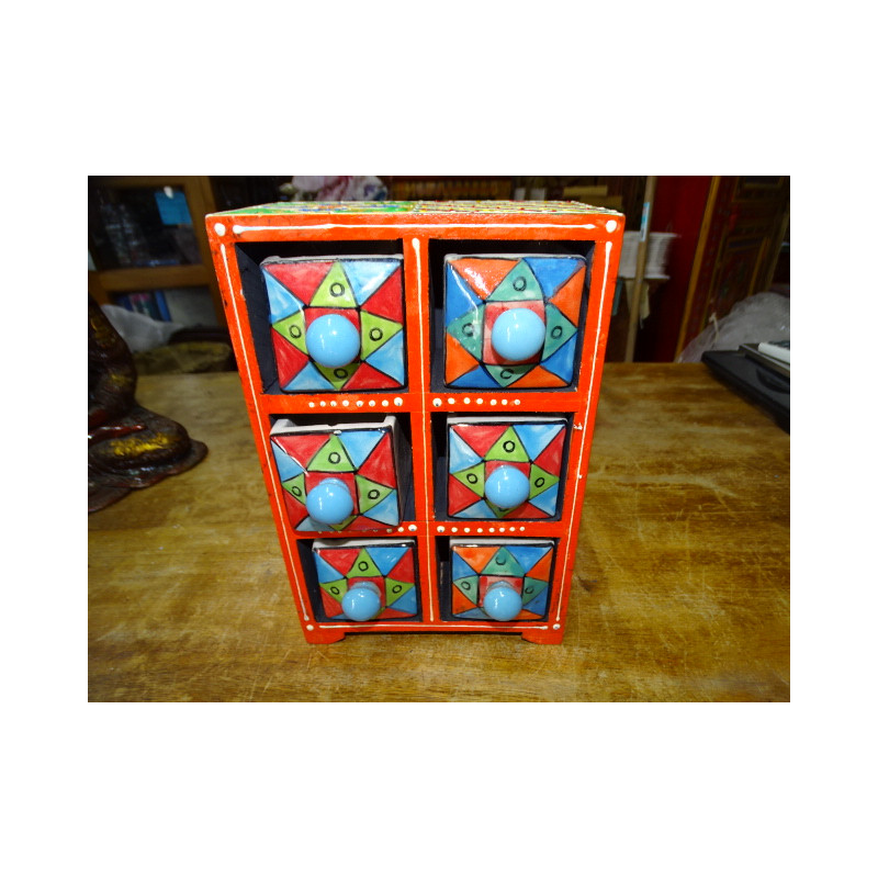 Cassettiera verticale per tè o spezie 6 cassetti in ceramica N° 4