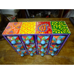 Tea or spices box 12 ceramic drawers N ° 4