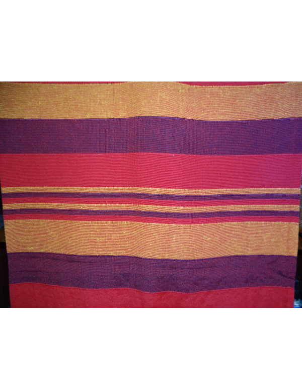 Dessus de lit indien KERALA de couleur marron, rouge et orange