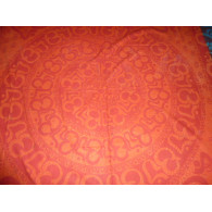 Tenture ronde sanscrit turquoise et orange