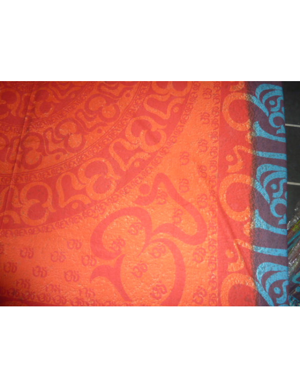 Tapiz ronda sanscrit turquoise et naranja
