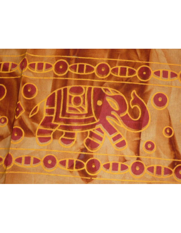 Tye & dye elephants pinks and ocre
