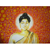 Buddha bulles oranges et rouges