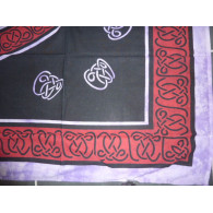 Teenture en coton avec motifs celtic violet et noir