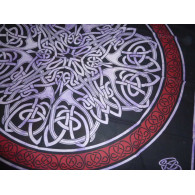 Teenture en coton avec motifs celtic violet et noir