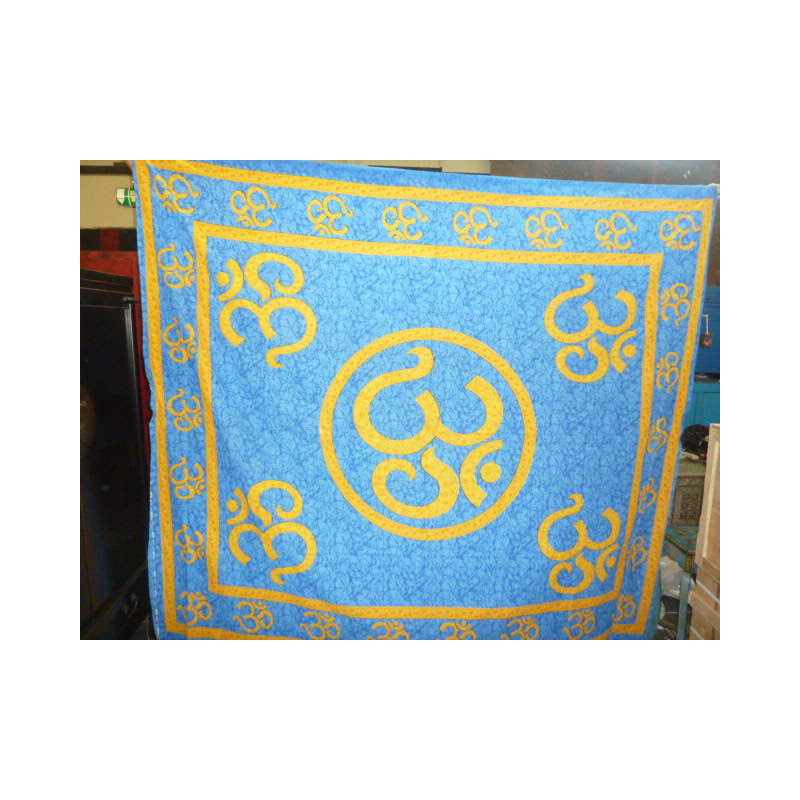 colgando azul y amarillo moteado OM