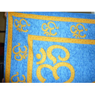 hanging OM marbré blue and yellow