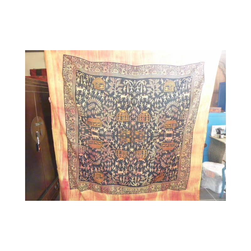 ahorcamientos y aldea tribal africana