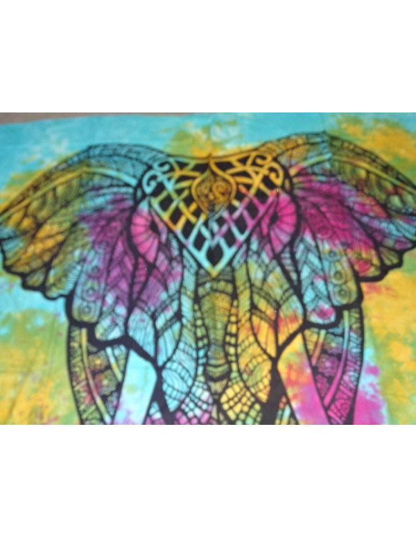 Appendino in cotone con elefante cerimoniale in colore turchese