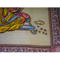 Tenture en coton ou dessus de lit avec Ganesh en méditation