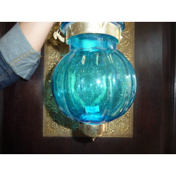 13x13 cm lámpara turquesa KHARBUJA