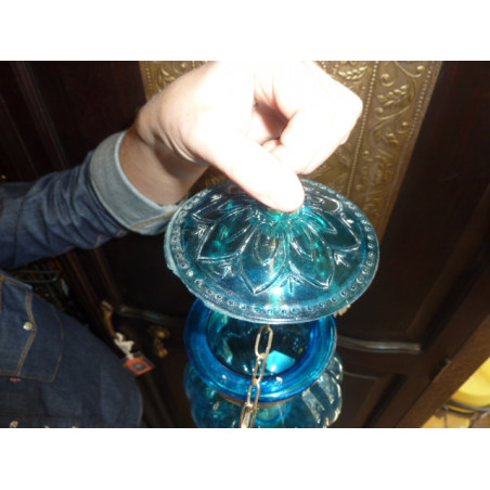 13x13 cm lámpara turquesa KHARBUJA