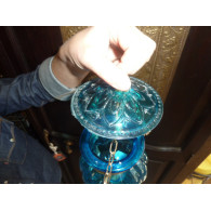 Lampe KHARBUJA turquoise13x13 cm