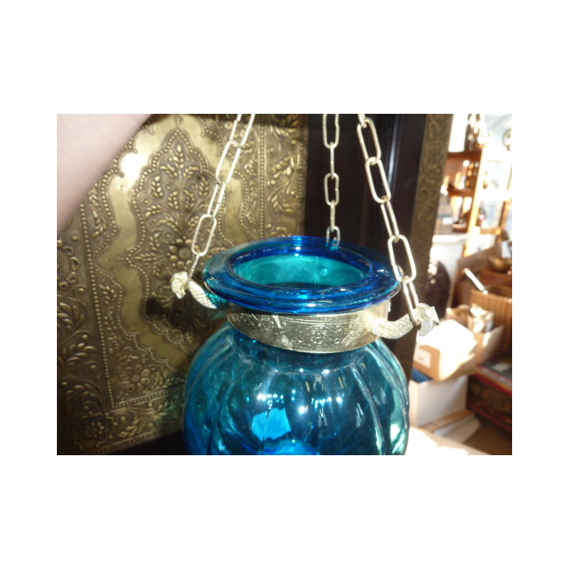 Lampada KHARBUJA turquoise13x13 cm