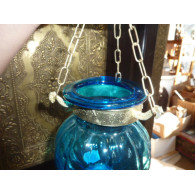 Lampe KHARBUJA turquoise13x13 cm