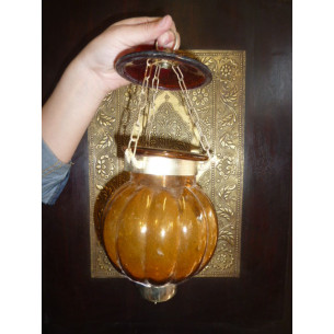 13x13 cm gelbe Lampe KHARBUJA