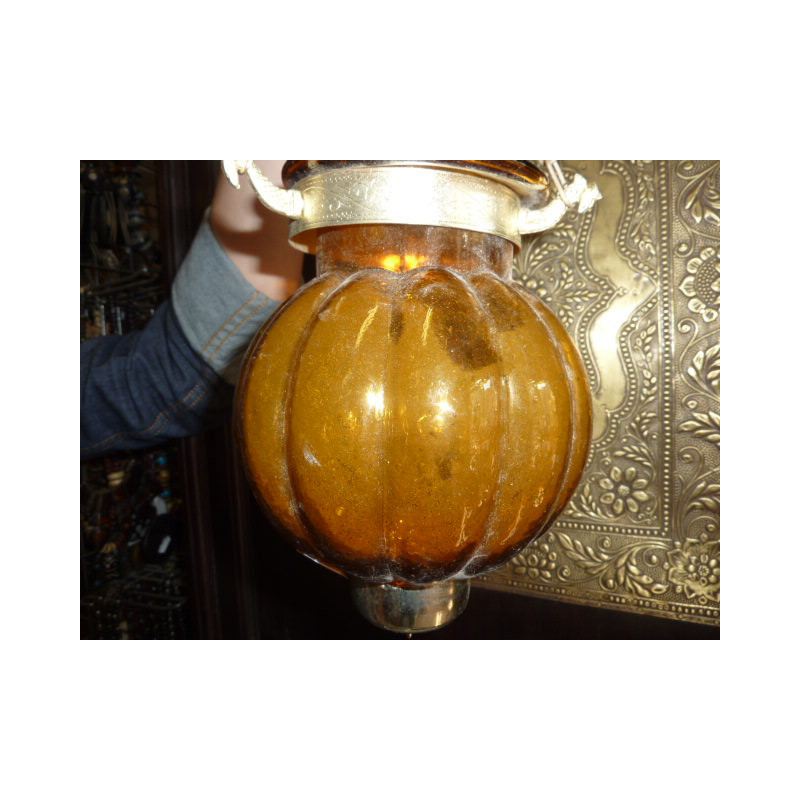 13x13 cm gelbe Lampe KHARBUJA