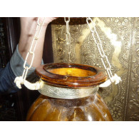 Lampe KHARBUJA jaune 13x13 cm