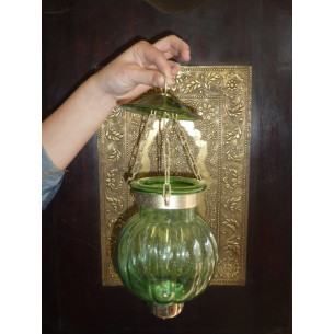 Deau lámpara verde 13x13 cm KHARBUJA