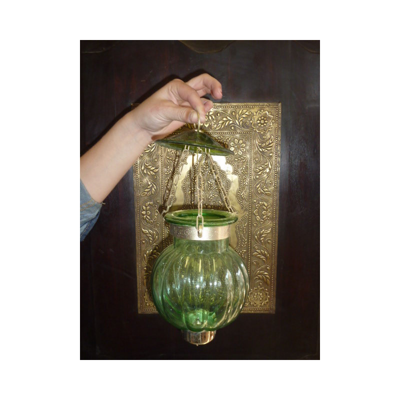 Deau grüne Lampe 13x13 cm KHARBUJA
