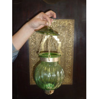 Deau lampada verde 13x13 cm KHARBUJA