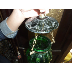 Dunkelgrün Lampen 13x13 cm KHARBUJA