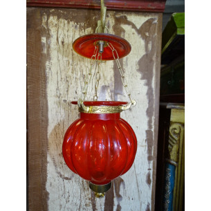 KHARBUJA rote Lampe 13x13 cm