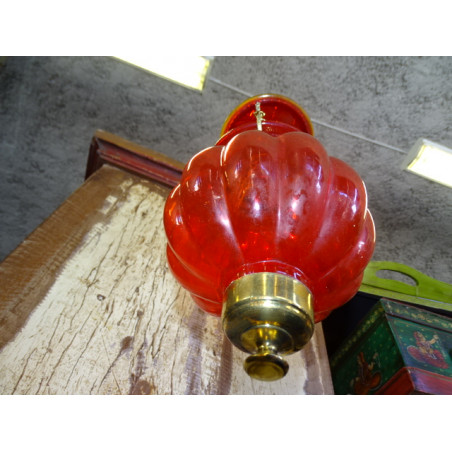 KHARBUJA rote Lampe 13x13 cm