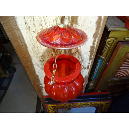 KHARBUJA lámpara roja de 13x13 cm