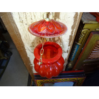 Lampe KHARBUJA rouge 13x13 cm