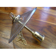 Lampe indienne KHARBUJA verre souflé transparente 22x22 cm