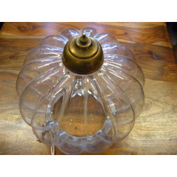 Indische Lampe KHARBUJA mit transparentem Quellglas 22x22 cm