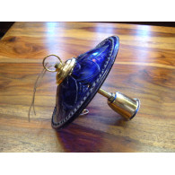 KHARBUJA Lampenglas dunkelblau 22x22 cm Soufle