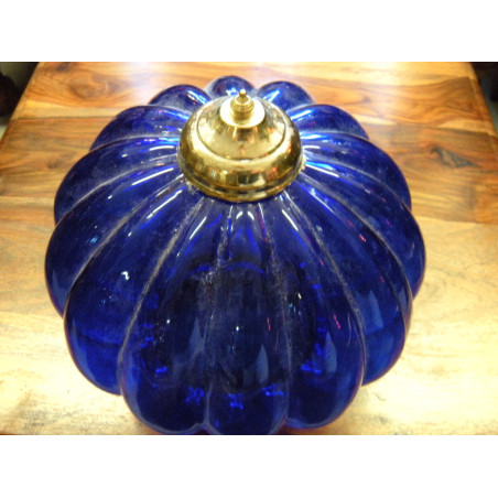 KHARBUJA vetro lampada 22x22 cm blu scuro Soufle