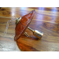 KHARBUJA Lampe Glas 22x22 cm rot Soufle