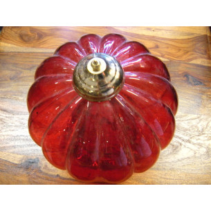 KHARBUJA Lampada in vetro 22x22 cm Soufle rosso