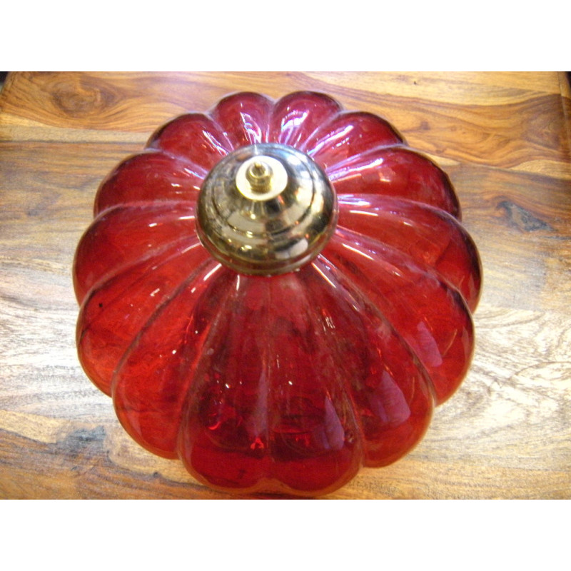 KHARBUJA Lampada in vetro 22x22 cm Soufle rosso