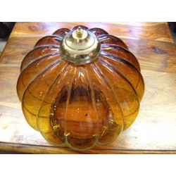 KHARBUJA vetro lampada gialla 22x22 cm Soufle