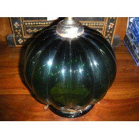 KHARBUJA lámpara de vidrio de 22x22 cm Soufle verde oscuro