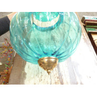 KHARBUJA verre souflé turquoise